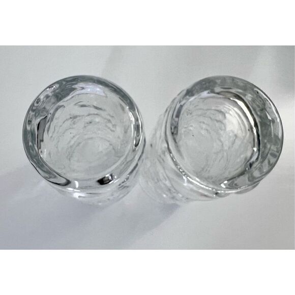 Set of 2 Vintage Libbey American Directoire Embossed Orchard Fruit Glasses Clear - Picture 4 of 5